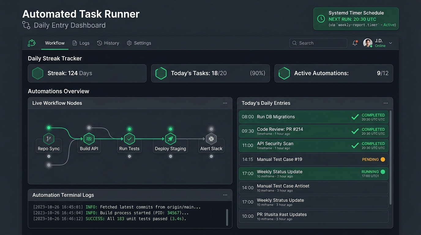 Gleam Daily Automation screenshot